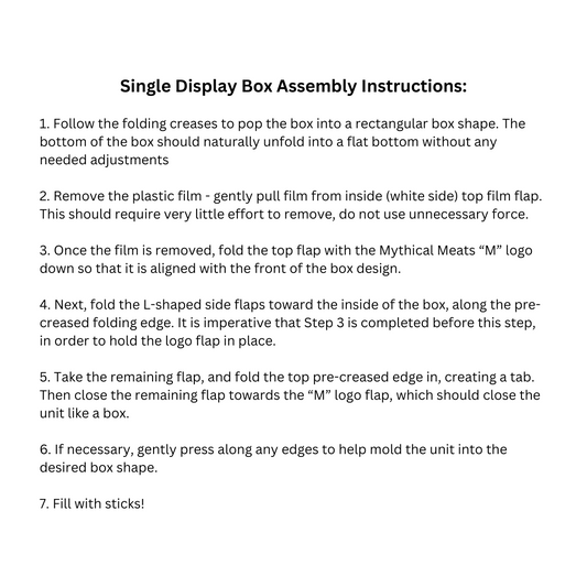 Mythical Meats® Retailer MINI Starter Pack - 120 Sticks + 2 Single Display Boxes-Mythical Meats Wholesale