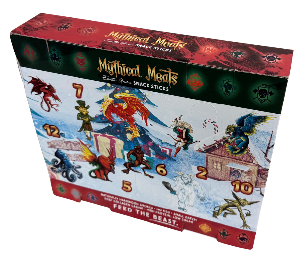 Mythical Meats Exotic Meat Stick Advent Calendar - 12 Sticks - Pack of 6