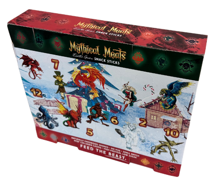Mythical Meats Exotic Meat Stick Advent Calendar - 12 Sticks - Pack of 6