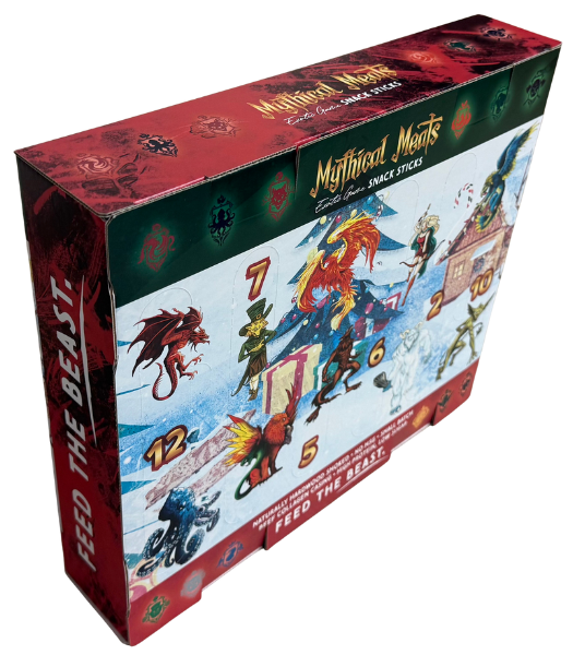 Mythical Meats Exotic Meat Stick Advent Calendar - 12 Sticks - Pack of 6
