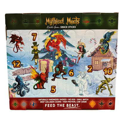 Mythical Meats Exotic Meat Stick Advent Calendar - 12 Sticks - Pack of 6